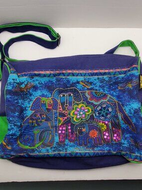Laurel Burch Women's Bag with Vibrant Canine Family